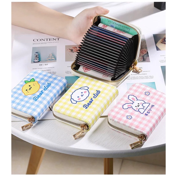 Ví Mini Cute Hoạ Tiết  KẺ CARO Hot Trend Nhỏ Gọn Bỏ Túi