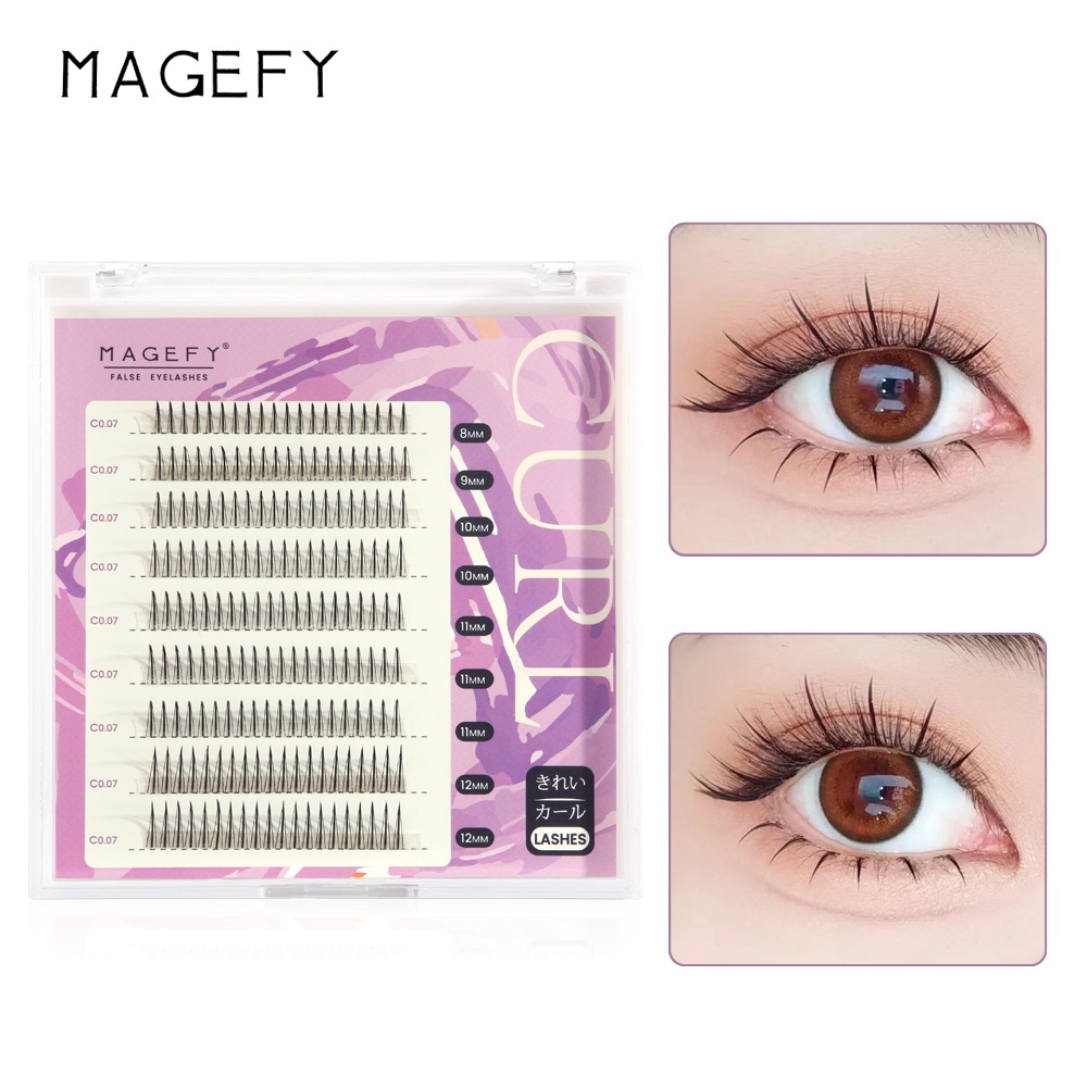 Lông mi giả MAGEFY MGY7285/ MGY7286 kiểu chữ A trọng lượng nhẹ tự nhiên 8-12mm