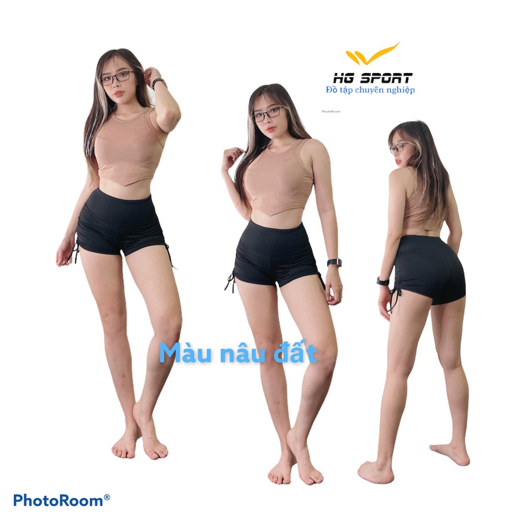 Áo tập Yoga, Gym,Croptop thun tăm Đồ Tập Thể Thao nữ Hg Sport CR09