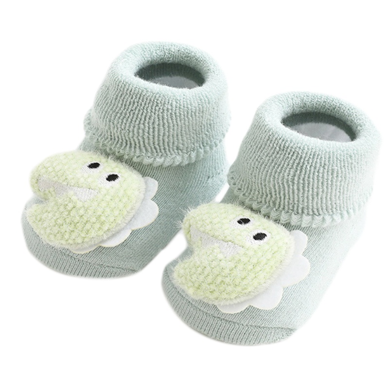 Vớ Cotton Mềm Chống Trượt Ấm Áp Gắn Búp Bê Hoạt Hình Giáng Sinh Dễ Thương