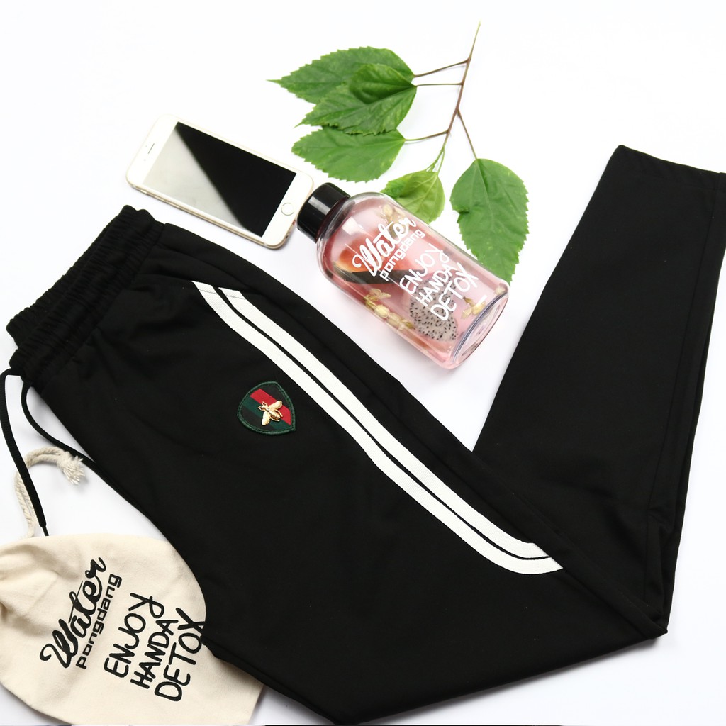 Quần legging cotton nữ,(sọc trắng con ong) - Mịn mát, thoải mái vận động | BigBuy360 - bigbuy360.vn