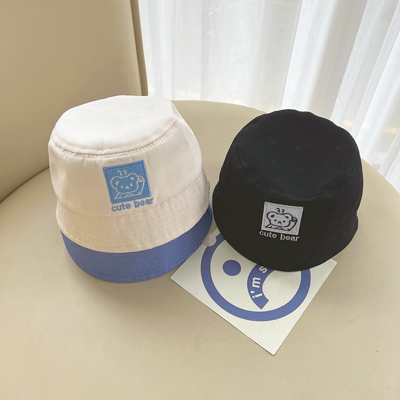 Mũ Tai Bèo Vải Thêu Chữ Phong Cách Hàn Quốc Cho Bé