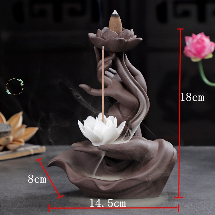 Thác khói Trầm Hương Bàn Tay Phật Cao Cấp, Thác Khói Phong Thủy Khói Ngược