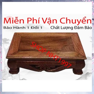 Bàn osin gỗ hương, kích thước 20x30cm cao 12,5cm, thích hợp kê vật dụng cho trang thờ thần tài thổ địa ngày tết
