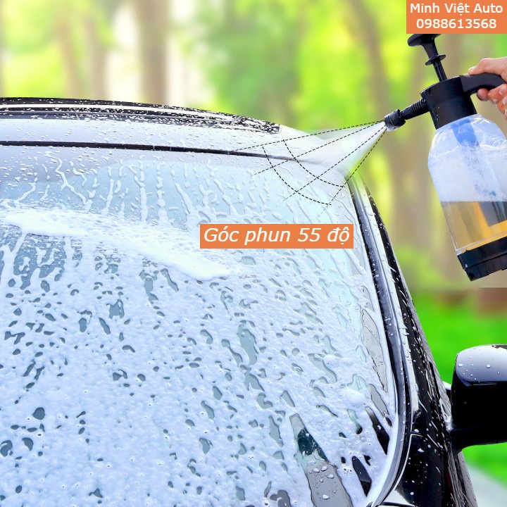 Bình Xịt Tạo Bọt Tuyết Rửa Xe Ô Tô , Xe Máy Bình Tưới Cây Cầm Tay Tiện Dụng Dung Tích 2L - Bột Rửa Xe Không Chạm