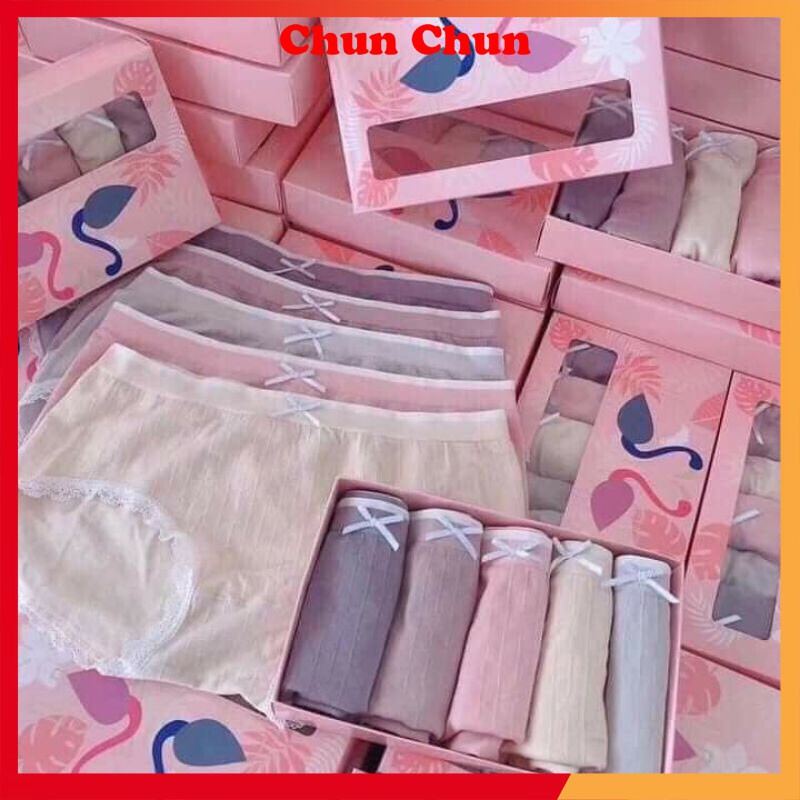 Hộp 5 chiếc quần lot nữ thiên nga kháng khuẩn loại 1 dày đẹp, quần lot nữ cotton co giãn đàn hồi | BigBuy360 - bigbuy360.vn