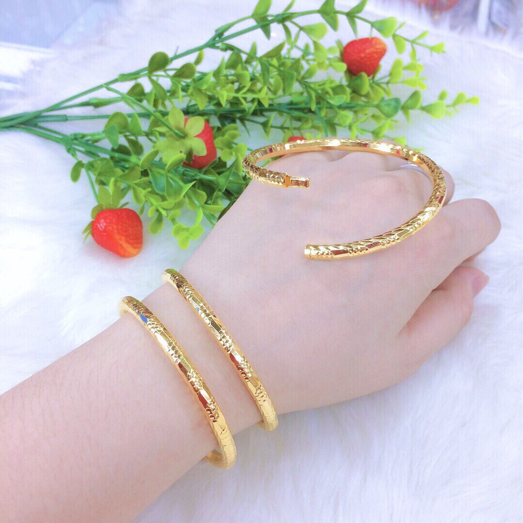 Vòng tay cặp mạ vàng 24k