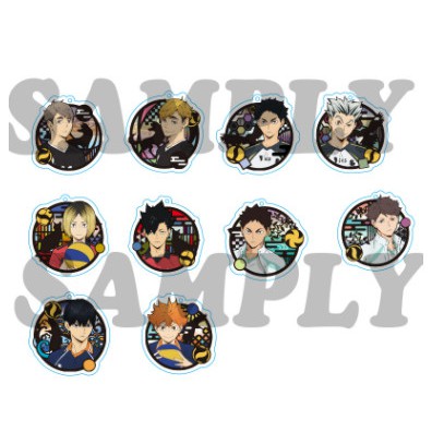 ( Mica trong acrylic ) Móc khóa in hình HAIKYUU!! VUA BÓNG CHUYỀN ver HÌNH TRÒN anime chibi xinh xắn độc đáo