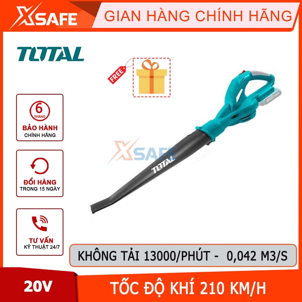 Máy thổi bụi cầm tay TOTAL TABLI2004 dùng pin lithium 20V, ống thổi có thể tháo rời, không bao gồm pin và sạc [XSAFE]