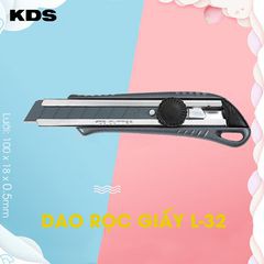 Dao rọc giấy thân kim loại KDS L-32 Nhận bản