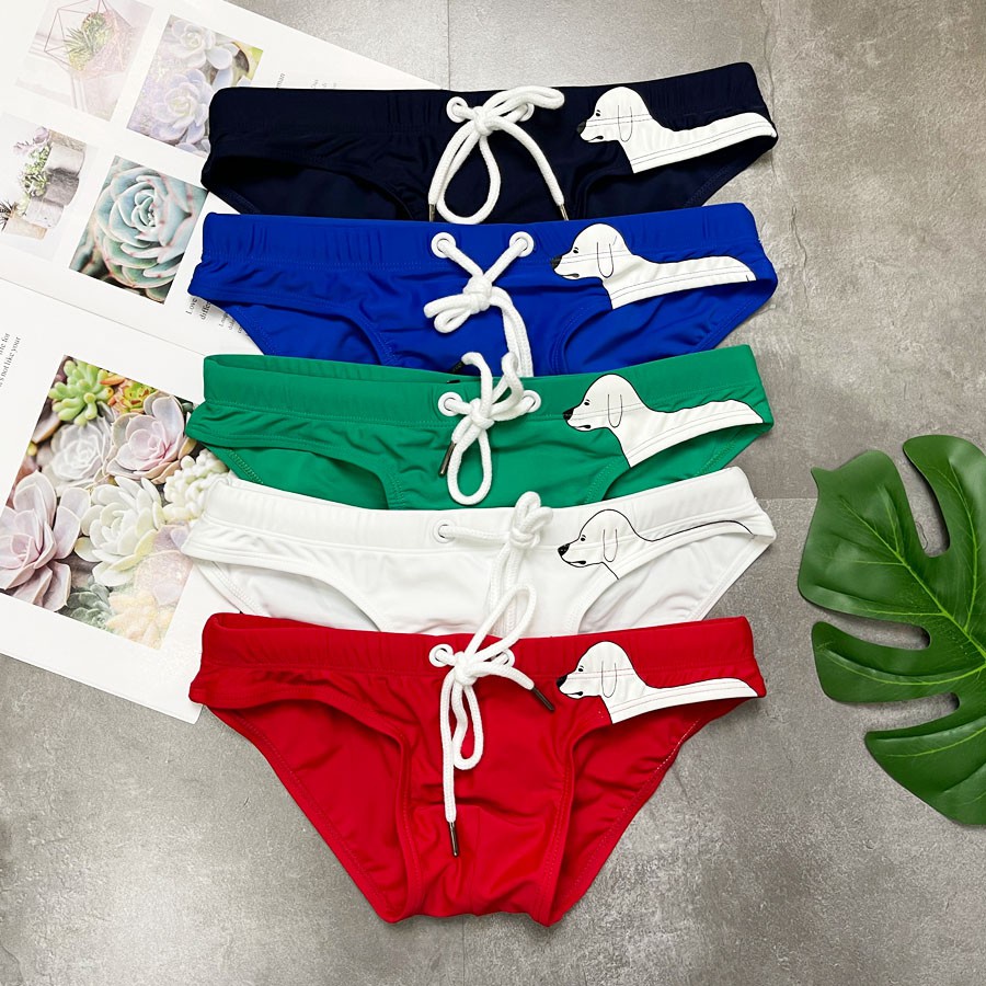 QUẦN BƠI NAM - Dạng Tam Giác - AUS - Chất Cực Mịn - In Chữ - Hàng nhập khẩu