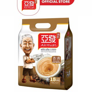 [Thùng 20 bịch] Cà phê trắng hòa tan 3 in 1 Ah Huat White Coffee Malaysia - Vị Smooht/Truyền thống (Cà phê ông già Ah H