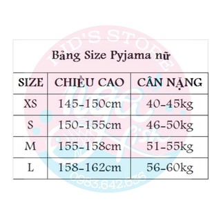 Bộ pyjama nữ cộc tay, quần đùi