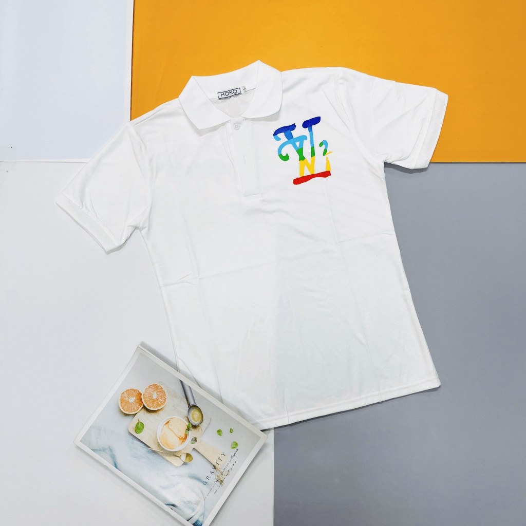 Áo Thun nam Cổ Polo Vải Cotton Cao Cấp Mềm Mịn In Chữ  Cầu Vồng Phong Cách Sang Trọng Lịch Lãm Hot Trend [NEW UNISEX]
