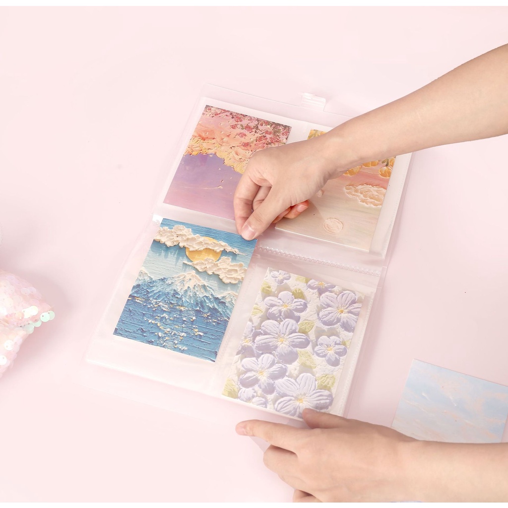 Cuốn album ảnh Béo shop polaroid mini bằng nhựa PP trong mờ 3 4 5 6 7 inch nhiều ngăn chứa ảnh idol lưu niệm tiện lợi