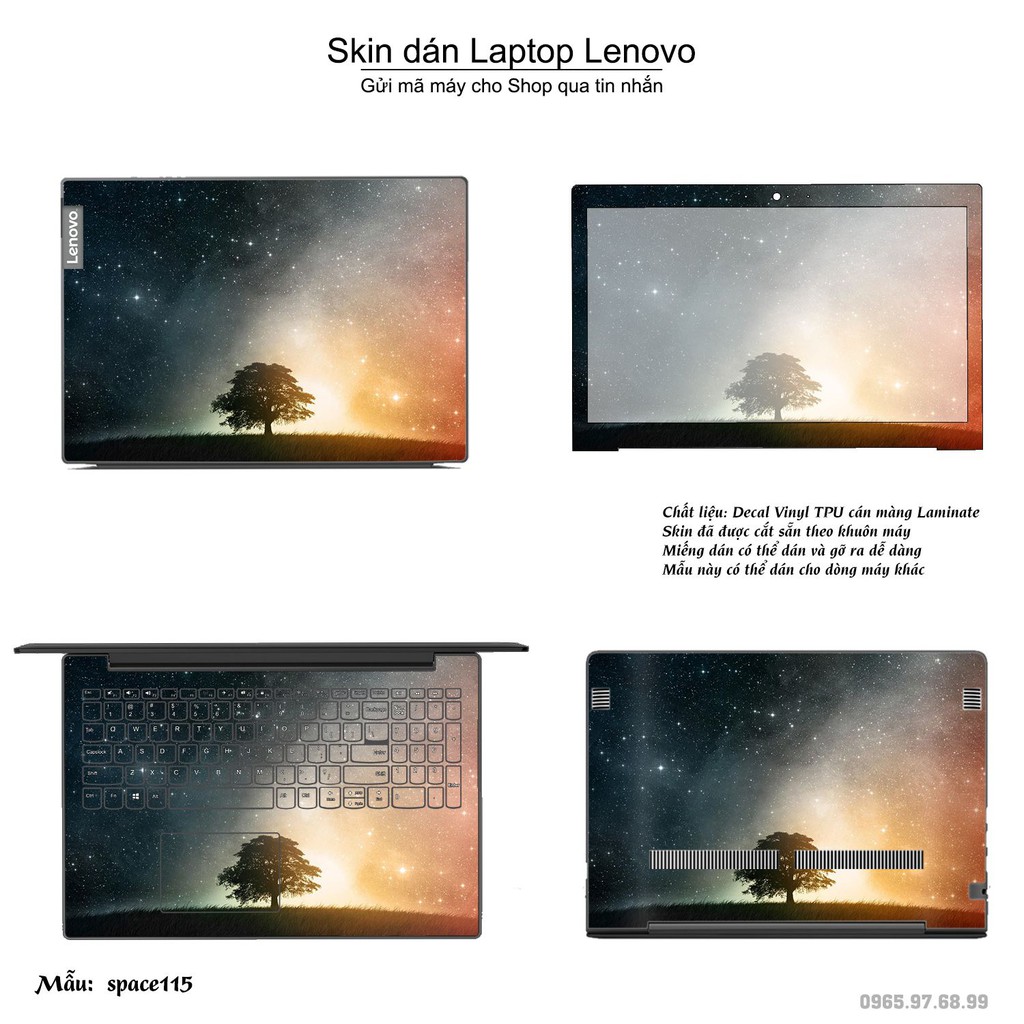 Skin dán Laptop Lenovo in hình không gian _nhiều mẫu 20 (inbox mã máy cho Shop)