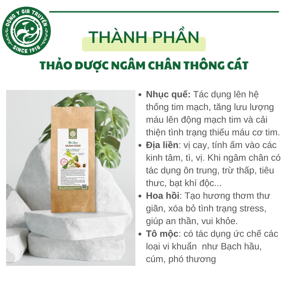 Thảo dược ngâm chân Đông y gia truyền THÔNG CÁT - Bịch 10