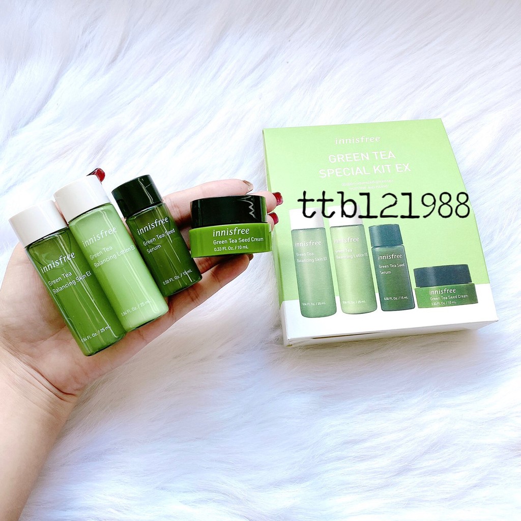 Bộ kit Innisfree Trà Xanh 4 món Green Tea Special Kit EX Set (4 Sản Phẩm)