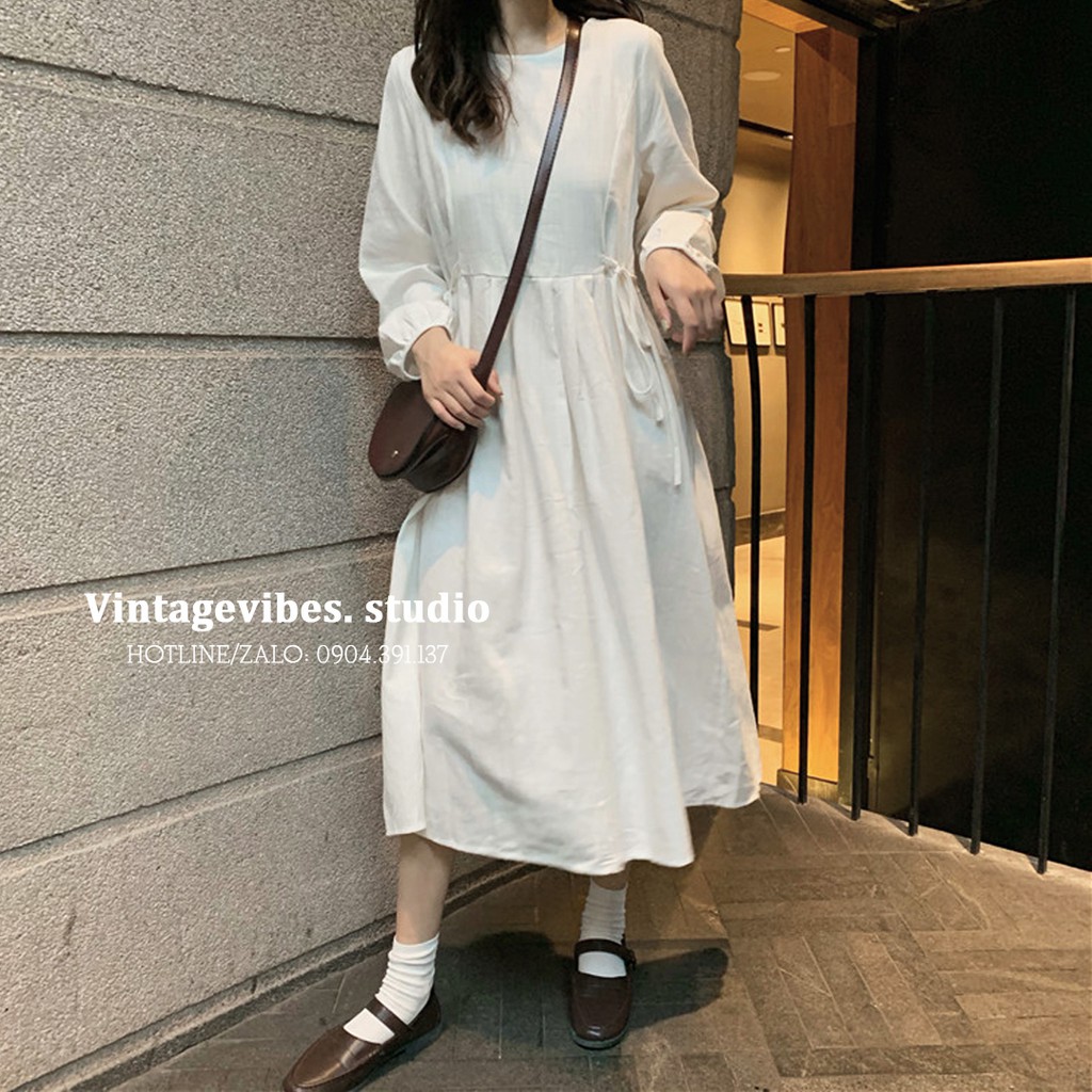 Váy babydoll tiểu thư phối cúc lưng Ulzzang (hàng QC) - Ảnh thật | BigBuy360 - bigbuy360.vn