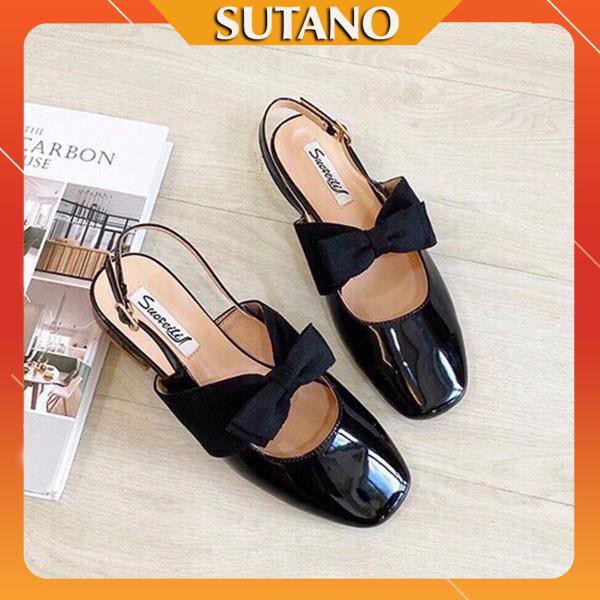 Giày xinh sandal đính nơ to xinh xắn kiểu dáng Hàn Quốc XD209 SUTANO