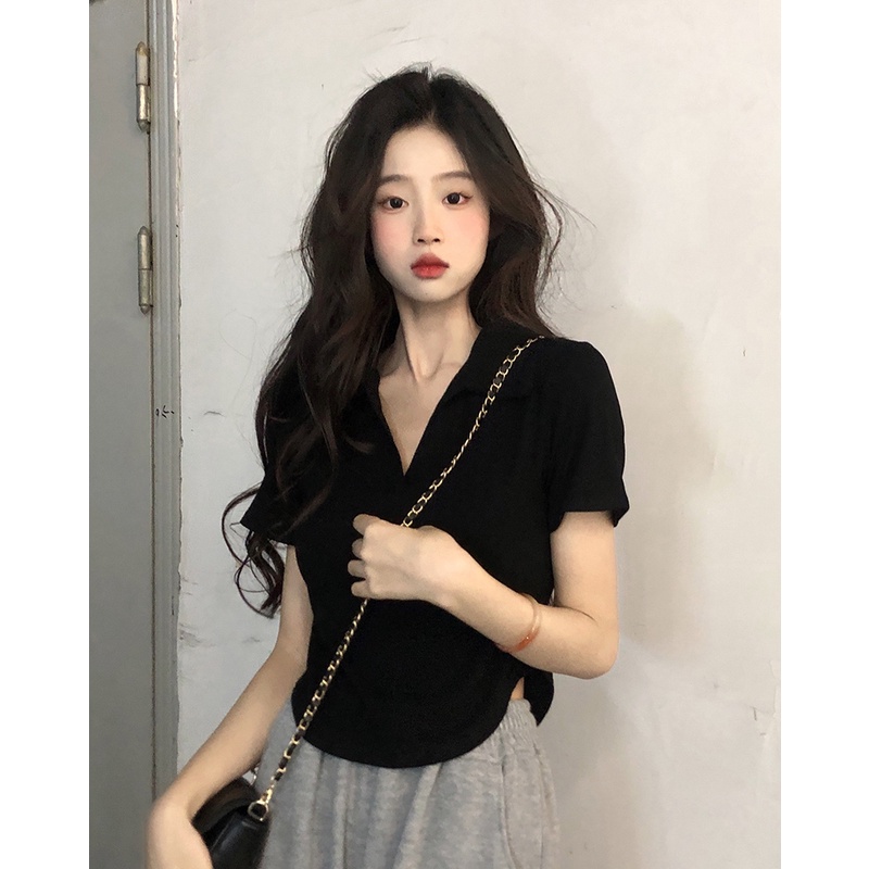 Áo polo COZOKC ngắn tay ôm dáng thời trang Hàn Quốc trẻ trung