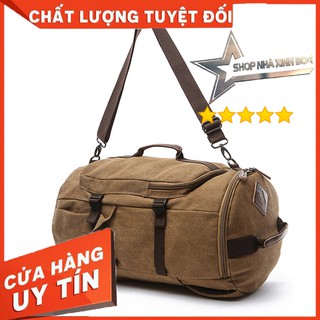 Balo du lịch phượt Fenger, chất liệu vải thô canvas dày bền, sử dụng như ba lô đeo chéo, đeo hai vai