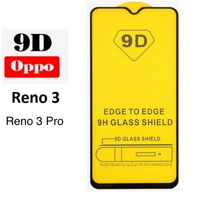 kính cường lực Full 9D Oppo Reno 3 và Reno 3 Pro