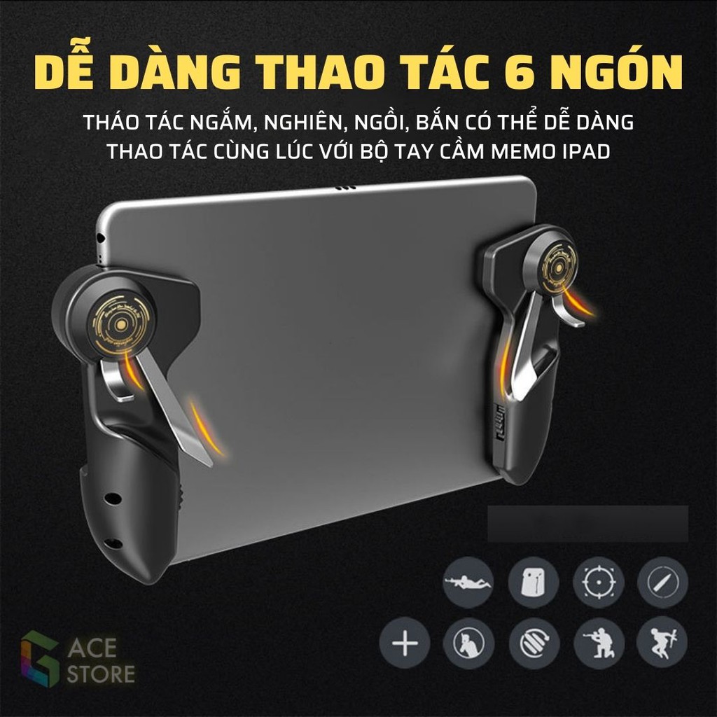 Memo AK-PAD06 | Bộ tay cầm 4 nút dành cho iPad, Tablet