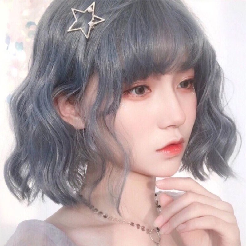 Bộ tóc giả ngắn xoăn tự nhiên thời trang cho nữ