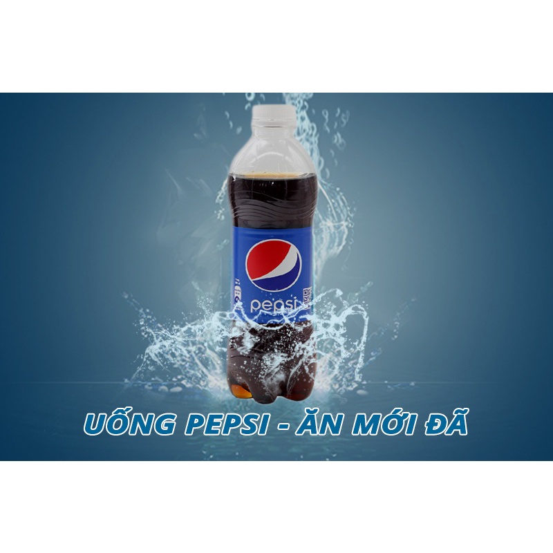 Lốc 6 Chai Nước Ngọt Có Gas Pepsi Cola Soft Drink Chai 390ml Chai Nhựa PEP Date Luôn Mới