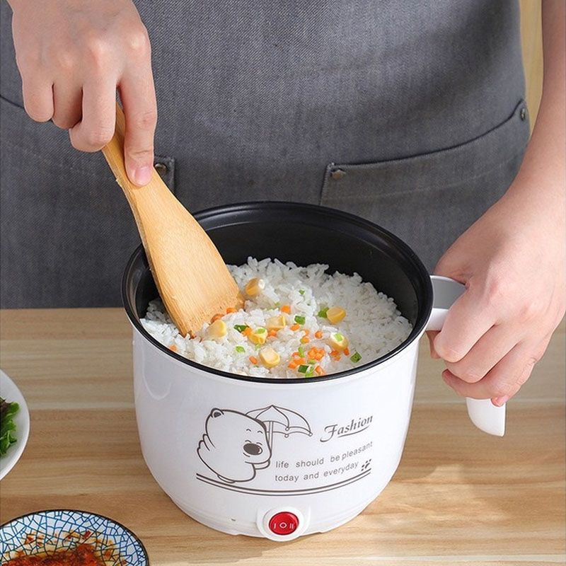 Ca Nấu Mì Đa Năng Có Tay Cầm 1,8L - Nồi Lẩu Điện Mini Kèm Nồi + vỉ hấp inox（Nhiều màu） | BigBuy360 - bigbuy360.vn