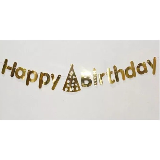 DÂY CHỮ HAPPY BIRTHDAY ÉP KIM KIỂU MỚI TRANG TRÍ SINH NHẬT PARTY