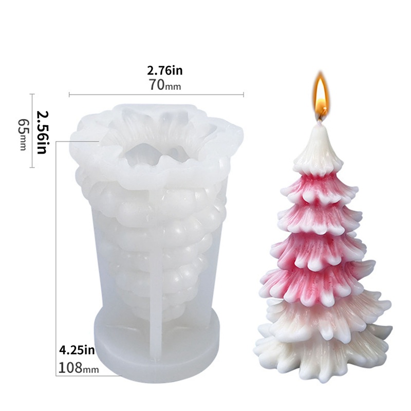 Khuôn Silicone Làm Nến Thơm Hình Ông Già Noel 3D