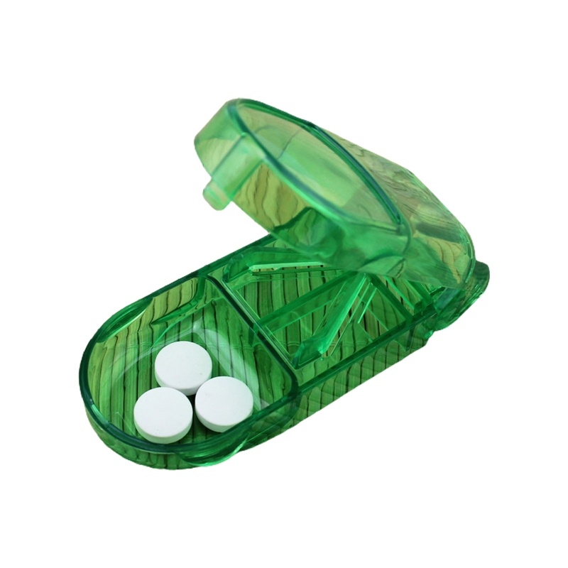 Boom for pill caplets dose tablet cutter ngăn 3 grids storage box for home office outdoor portable s