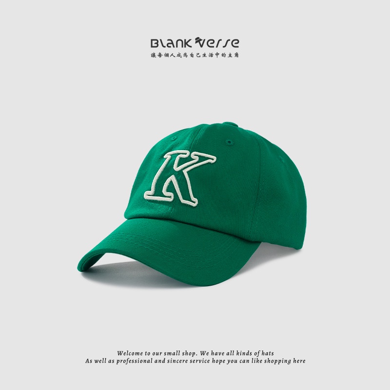 Nón Lưỡi Trai Mềm Thêu Chữ K Cá Tính Thời Trang Cho Cặp Đôi