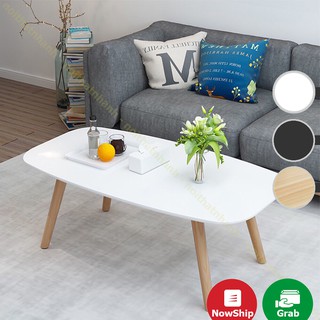 Bàn trà chữ nhật ngồi bệt hoặc ngồi cao với ghế sofa, chân gỗ tự nhiên chắc chắn và sơn pu, rất dễ dàng lắp đặt