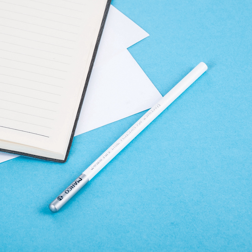 Bút chì phác họa gam màu phấn trắng nhạt kích thước 0.75x17.5cm lõi bút đường kính 4mm