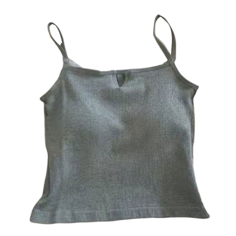 Áo Hai Dây Dệt Kim Cổ Chữ V Có Mút Đệm Thời Trang Cho Nữ