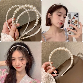 Băng đô đính ngọc trai đơn giản cho nữ