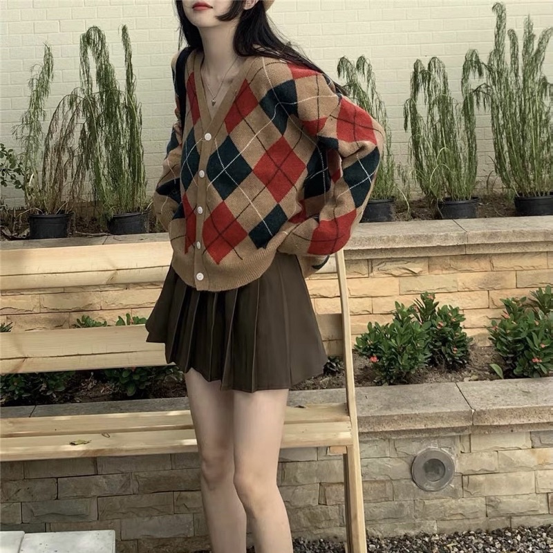 [SẴN] Áo Len Cardigan Hoạ Tiết Vintage Thu Đông (Kèm Video Thật) | BigBuy360 - bigbuy360.vn