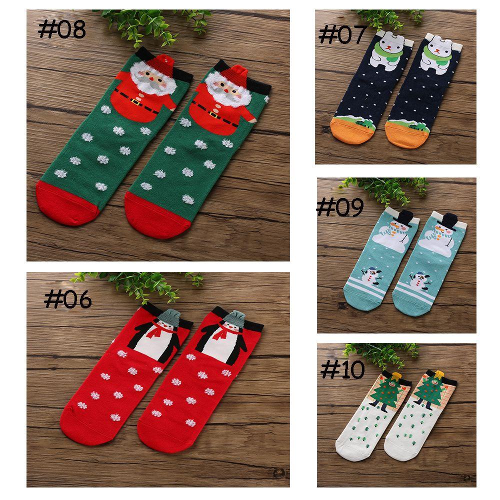 Vớ Cotton Mềm Nhiều Màu Họa Tiết Giáng Sinh Unisex