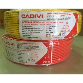 Dây cv 4.0 – cadivi – 100m