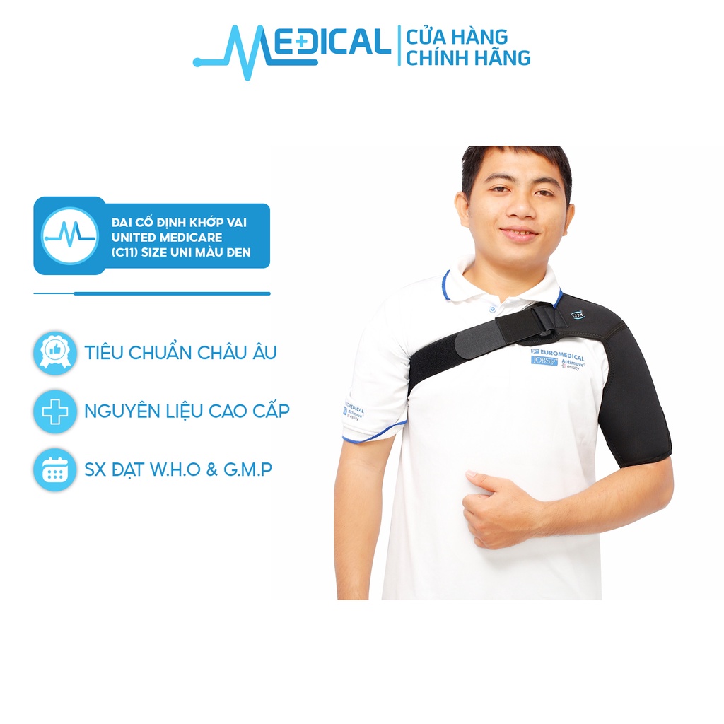 Đai cố định khớp vai United Medicare C11 size UNI màu đen - MEDICAL