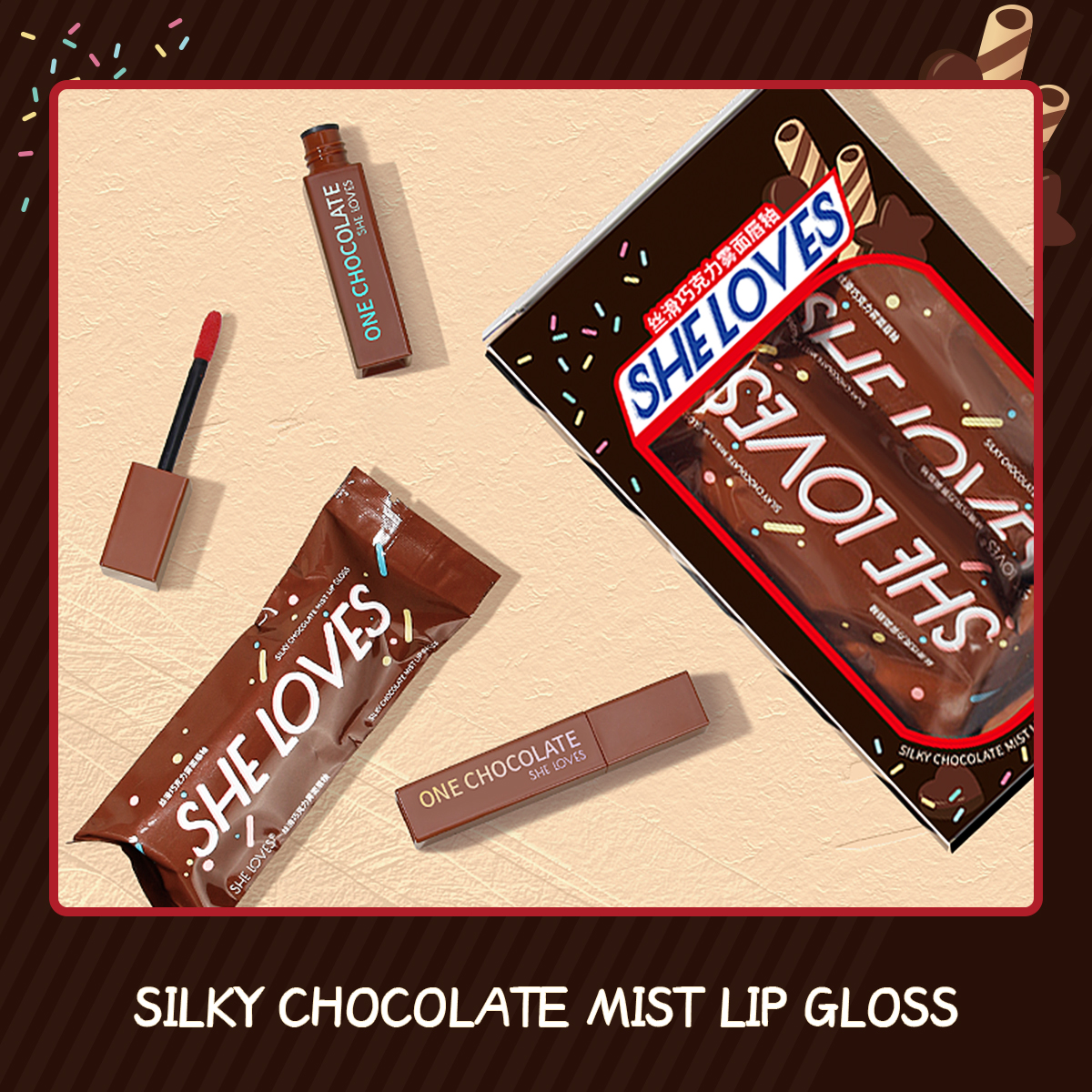 [Hàng mới về] Bộ 6 Son môi SHELOVES mịn mượt như nhung thiết kế hình chocolate độc đáo | BigBuy360 - bigbuy360.vn