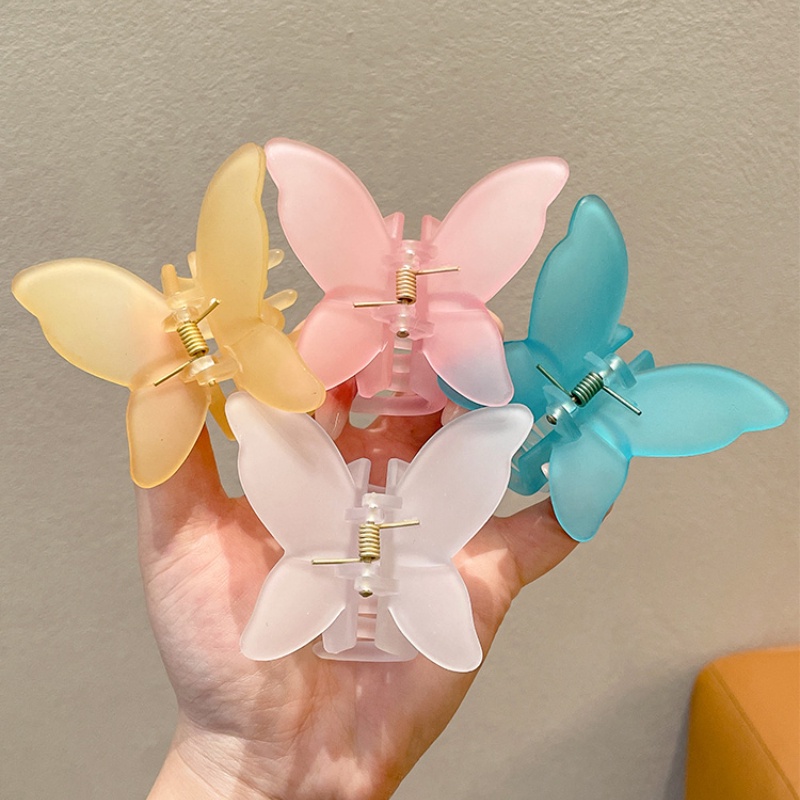 Kẹp Tóc Hình Bướm Màu Đục Phong Cách Pháp Thời Trang Cho Nữ