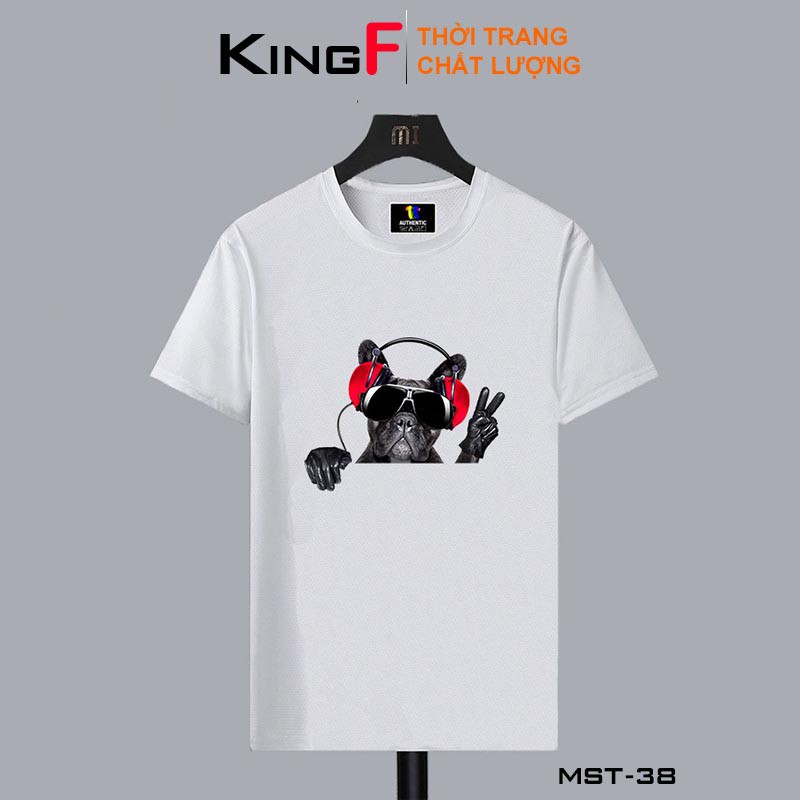 [COTTON 100%] Áo thun nam TAY NGẮN KingF Áo phông COOL DOG chất vải mềm mịn