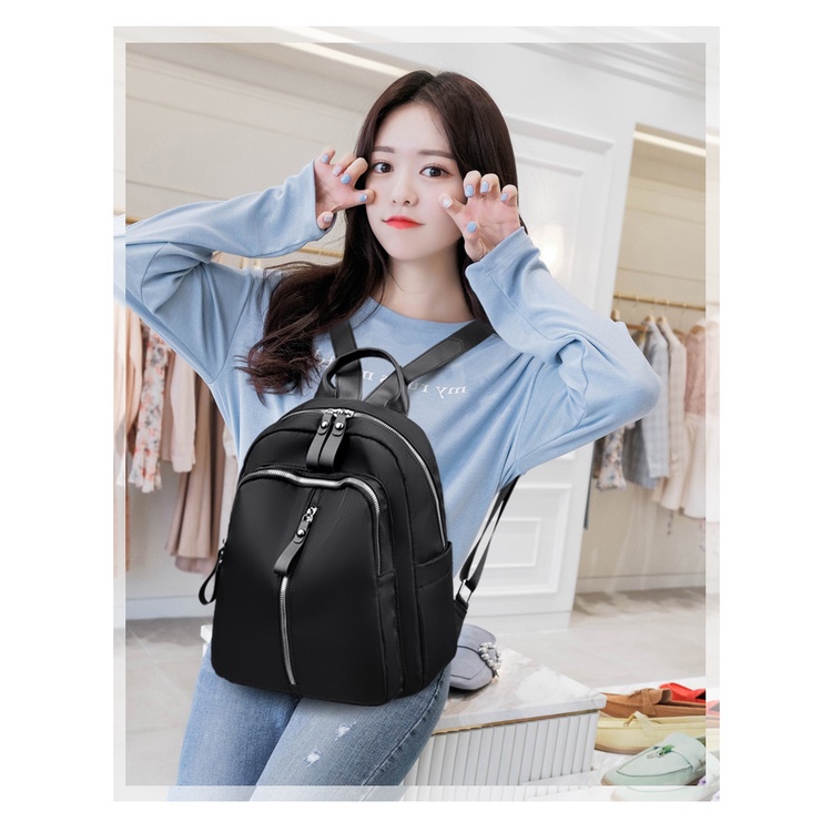 Ba Lô Vải Oxford Chống Thấm Nước Phong Cách Đường Phố Hàn Quốc Mới