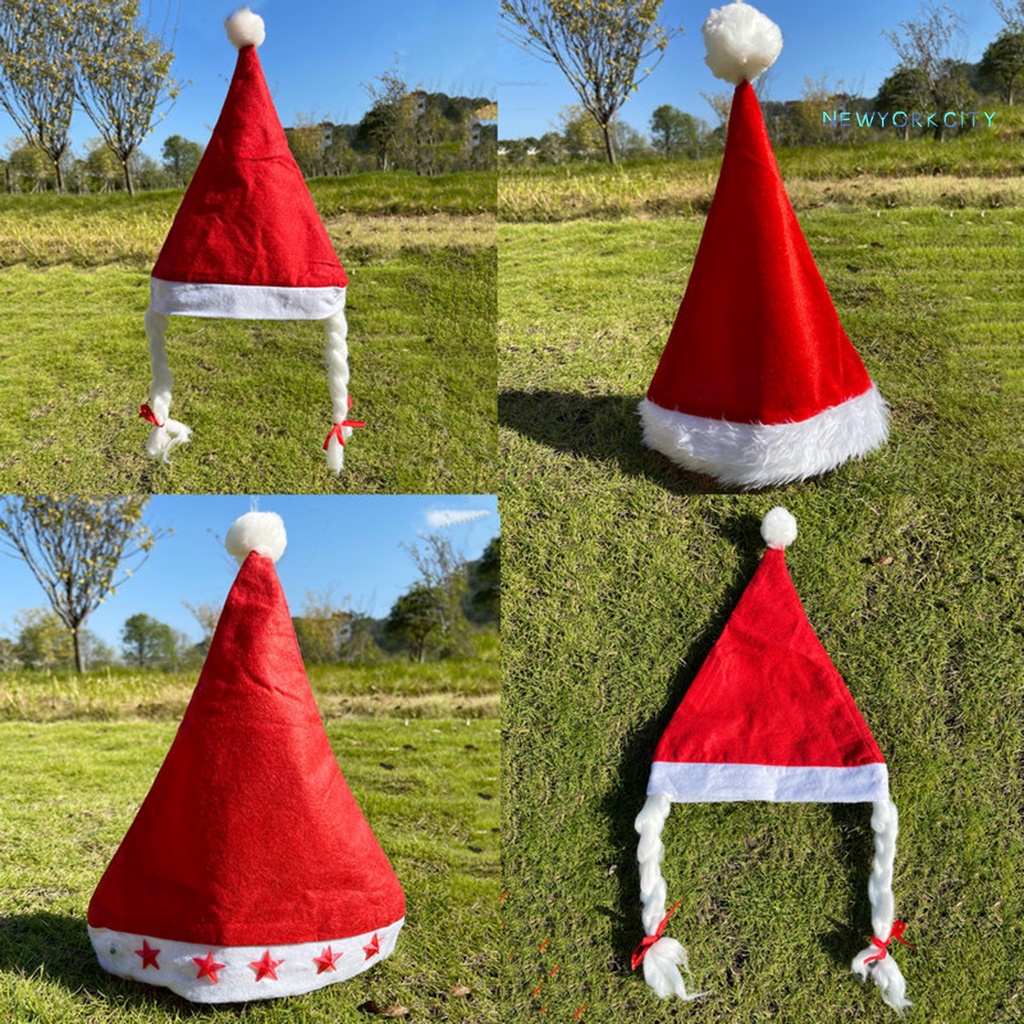 Mũ Giáng Sinh Màu Dạ Quang Thiết Kế Sáng Tạo Không Phai Tiện Dụng