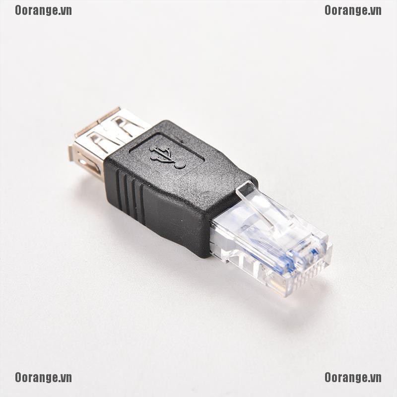Phích Cắm Chuyển Đổi RJ45 Male Sang USB AF A Female