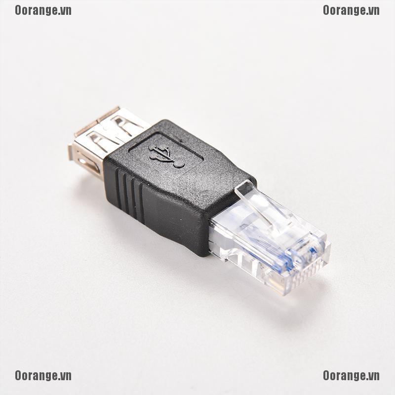 MT RJ45 Male to USB AF A Female Adapter Socket LAN Network Ethernet Router Plug BH